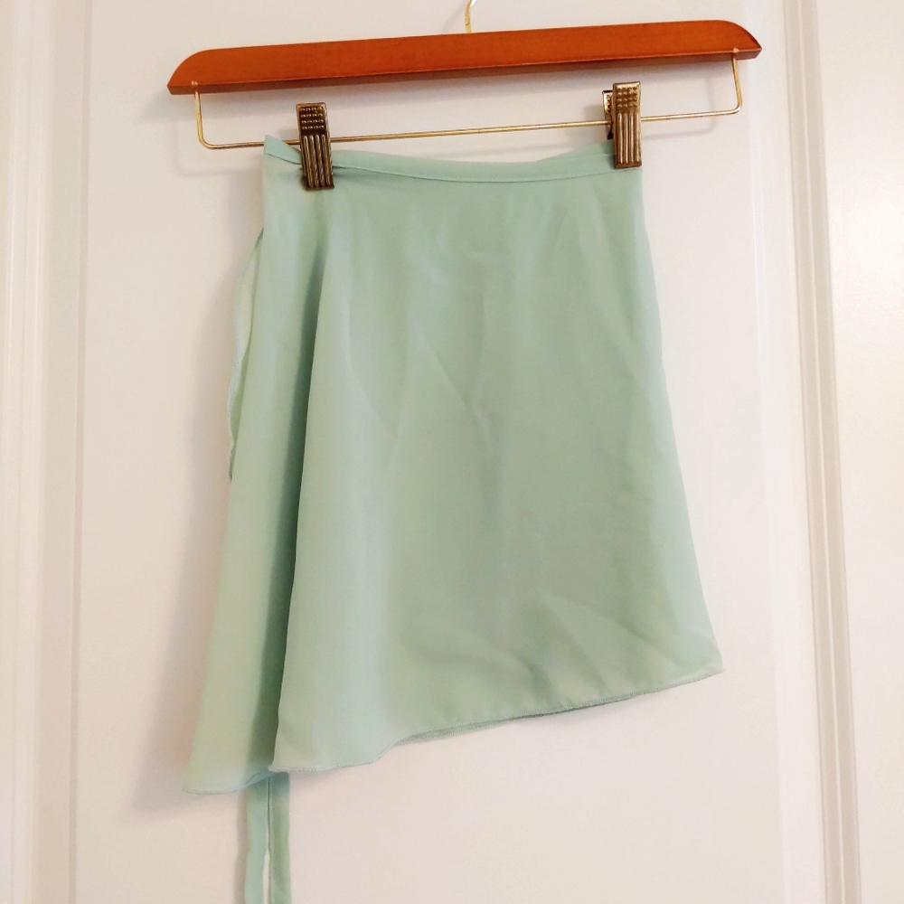 Mirella Ballet Wrap Skirt Chiffon Seafoam Green